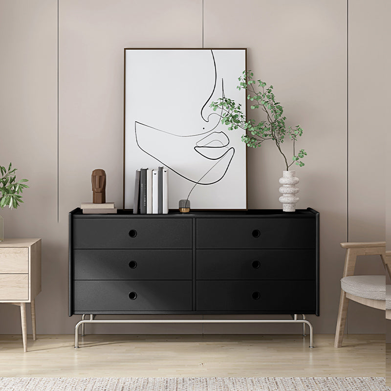 Cómoda cómoda de almacenamiento moderna, cómoda de madera maciza con cajones 5/6/9