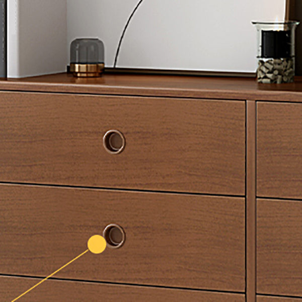 Cómoda cómoda de almacenamiento moderna, cómoda de madera maciza con cajones 5/6/9