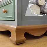 Commode de rangement côtier commode en bois massif avec plusieurs tiroirs pour chambre à coucher