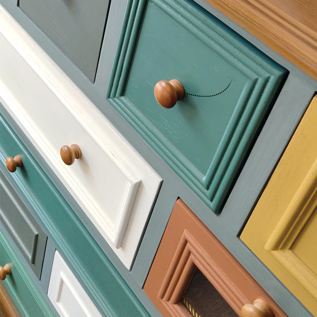 Tocador de cofre de almacenamiento costero con tocador de madera sólida con múltiples cajones para dormitorio