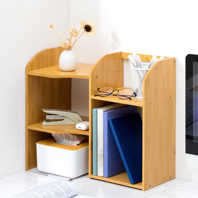 Moderne stijl Open Back Bookshelf Bamboo boekenkast met planken