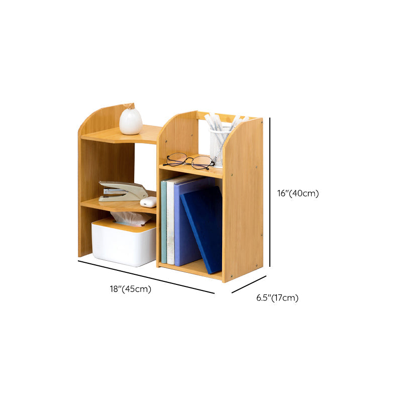 Moderne stijl Open Back Bookshelf Bamboo boekenkast met planken