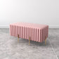 Glam Entryway Bench Cushioned Metal Seating Bench with Metal Legs 35"L x 16"W x 17"H Pink Clearhalo 'Benches' 'Chairs & Seating' 'furn' 'furn_benches' 'Furniture' 'Living Room Furniture' 7259466