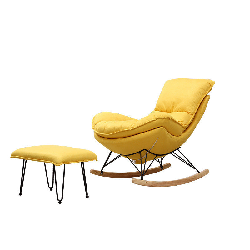 Modern Style Rocking Chair Indoor Mother Feeding Sofa Rocking Chair with Ottoman