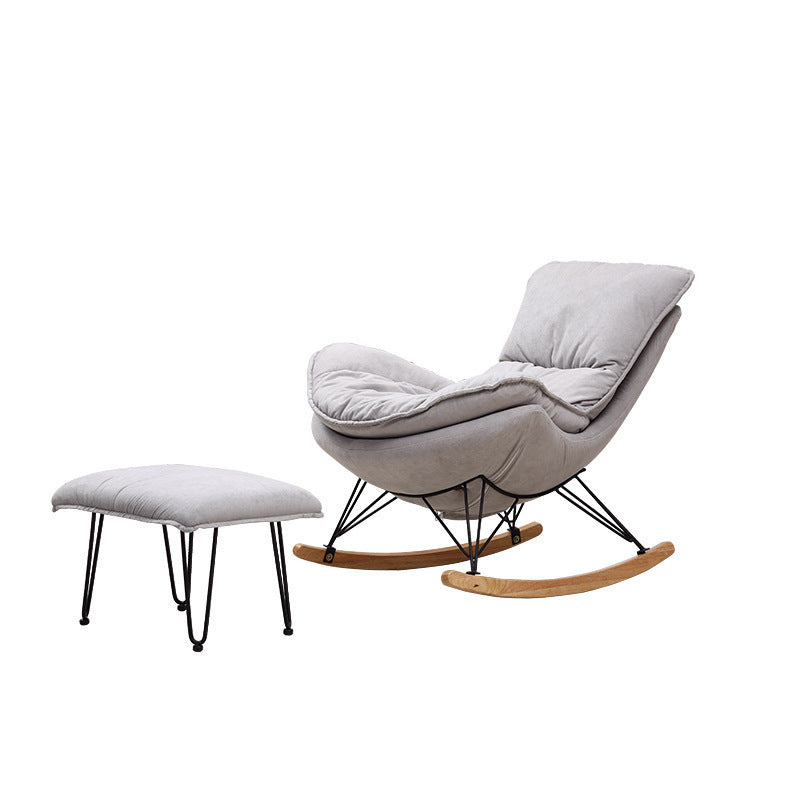 Modern Style Rocking Chair Indoor Mother Feeding Sofa Rocking Chair with Ottoman