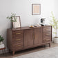 Stegno a buffet di archiviazione in stile glam Sideboard a buffet in legno solido con 6 disegni