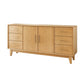 Stegno a buffet di archiviazione in stile glam Sideboard a buffet in legno solido con 6 disegni