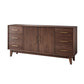 Stegno a buffet di archiviazione in stile glam Sideboard a buffet in legno solido con 6 disegni