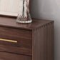 Stegno a buffet di archiviazione in stile glam Sideboard a buffet in legno solido con 6 disegni
