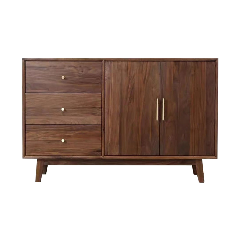 Stegno a buffet di archiviazione in stile glam Sideboard a buffet in legno solido con 6 disegni