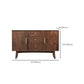 Stegno a buffet di archiviazione in stile glam Sideboard a buffet in legno solido con 6 disegni
