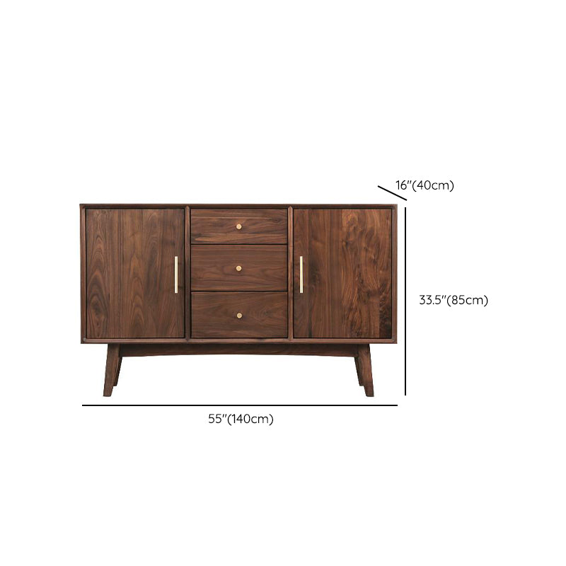 Stegno a buffet di archiviazione in stile glam Sideboard a buffet in legno solido con 6 disegni