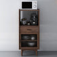 Contemporary Buffet Server Pine Dining Server with Drawers for Living Room 27.6"L x 16.5"W x 50.8"H Nut-Brown Clearhalo 'buffet_sideboard' 'Buffets & Sideboards' 'furn' 'furn_buffet_sideboard' 'Furniture' 'Kitchen & Dining Furniture' 7259608
