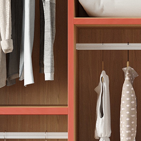 Modern Pine Solid Wood Wardrobe Freestanding Wardrobe with Soft Close Doors Clearhalo 'Armoires & Wardrobes' 'armoires_wardrobes' 'Bedroom Furniture' 'furn' 'furn_armoires_wardrobes' 'Furniture' 7261016