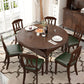 Mid-Century Modern Round Kitchen Dinner Table Solid Wood 4 Legs Dining Table