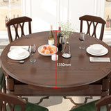 Mid-Century Modern Round Kitchen Dinner Table Solid Wood 4 Legs Dining Table