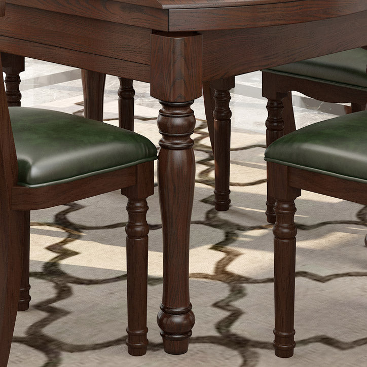 Mid-Century Modern Round Kitchen Dinner Table Solid Wood 4 Legs Dining Table