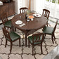 Mid-Century Modern Round Kitchen Dinner Table Solid Wood 4 Legs Dining Table