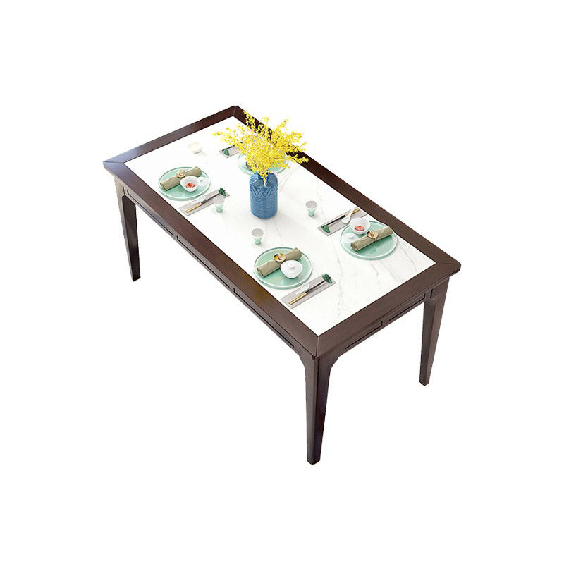 Rectangle Counter Dining Table Traditional Dinner Room Kitchen Table Stone Without Chairs Clearhalo 'Dining Tables & Seating' 'Dining Tables' 'dining_table' 'furn' 'furn_dining_table' 'Furniture' 'Kitchen & Dining Furniture' 7261171