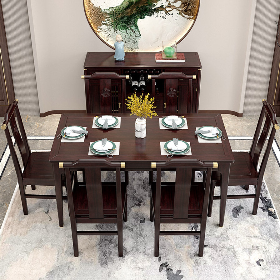 Rectangle Counter Dining Table Traditional Dinner Room Kitchen Table Clearhalo 'Dining Tables & Seating' 'Dining Tables' 'dining_table' 'furn' 'furn_dining_table' 'Furniture' 'Kitchen & Dining Furniture' 7261172