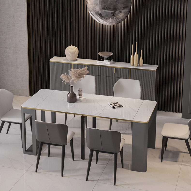 Rectangle Dîner table de cuisine table de cuisine contemporaine table à manger