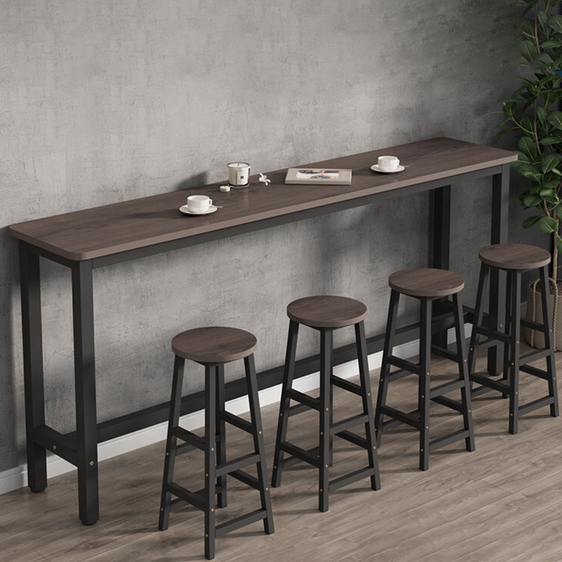 Modern Rectangle Wood Bar Table 2/3/4/5 Pieces Bar Table Set for Cafe Clearhalo 'Bar Furniture' 'furn' 'furn_home_bar_bar_sets' 'Furniture' 'Home Bars & Bar Sets' 'home_bar_bar_sets' 'Kitchen & Dining Furniture' 7262094