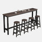 Modern Rectangle Wood Bar Table 2/3/4/5 Pieces Bar Table Set for Cafe Table & Chair(s) 5 Piece Set Clearhalo 'Bar Furniture' 'furn' 'furn_home_bar_bar_sets' 'Furniture' 'Home Bars & Bar Sets' 'home_bar_bar_sets' 'Kitchen & Dining Furniture' 7262099