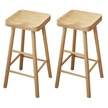 Modern Double Pedestal Bar Table Set 1/2/3 Pcs Solid Wood Bar Table and Backless Stools Chair(s) None Wood Clearhalo 'Bar Furniture' 'furn' 'furn_home_bar_bar_sets' 'Furniture' 'Home Bars & Bar Sets' 'home_bar_bar_sets' 'Kitchen & Dining Furniture' 7262119