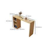 Modern Double Pedestal Bar Table Set 1/2/3 Pcs Solid Wood Bar Table and Backless Stools