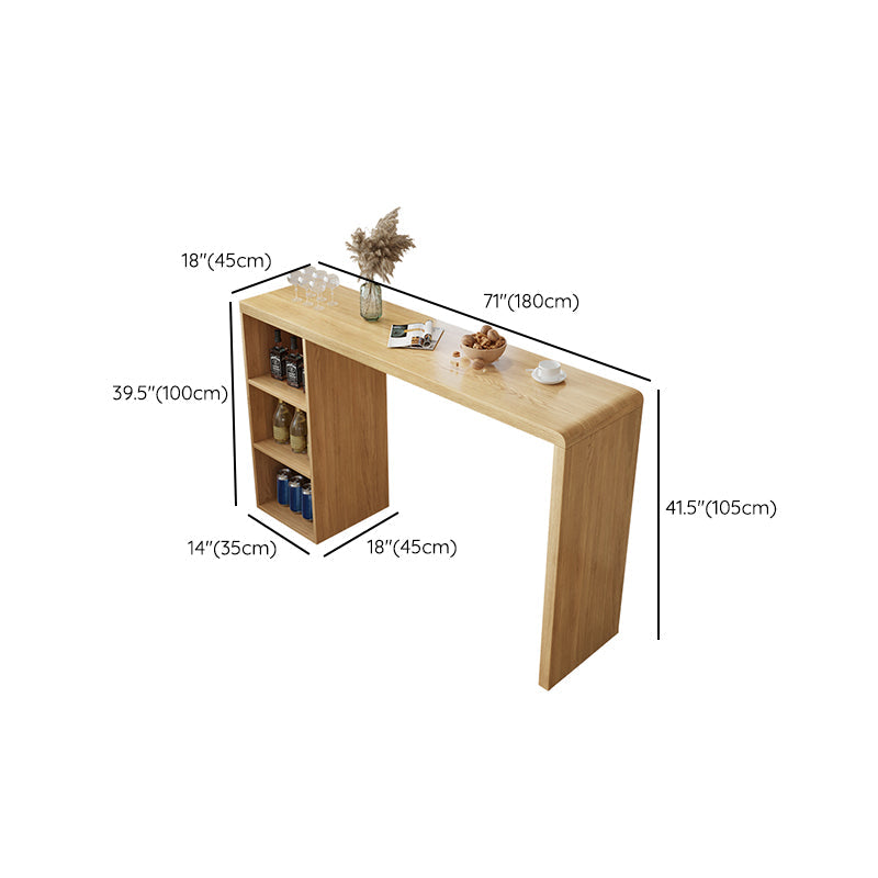 Modern Double Pedestal Bar Table Set 1/2/3 Pcs Solid Wood Bar Table and Backless Stools Clearhalo 'Bar Furniture' 'furn' 'furn_home_bar_bar_sets' 'Furniture' 'Home Bars & Bar Sets' 'home_bar_bar_sets' 'Kitchen & Dining Furniture' 7262131