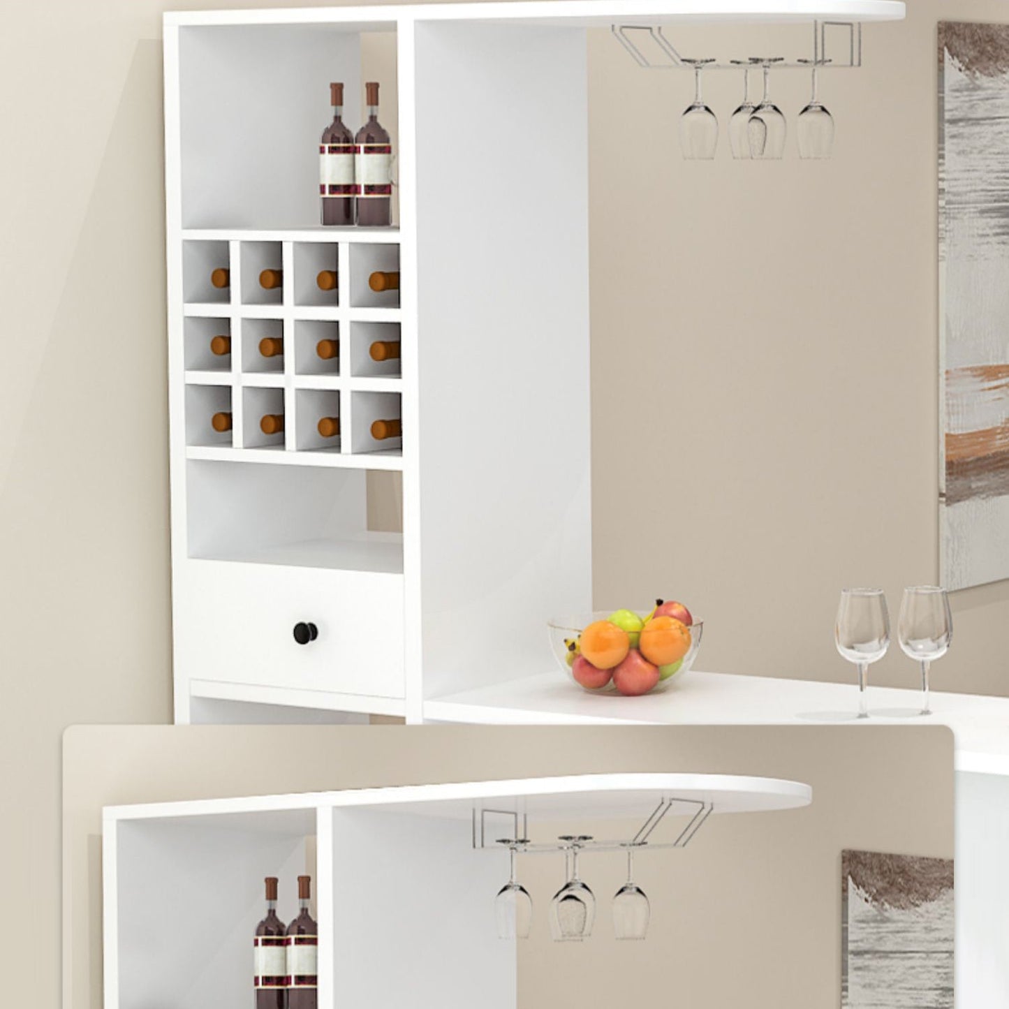 Modern Rectangle Wood Counter Table 3 Pieces Bar Table Set for Living Room Clearhalo 'Bar Furniture' 'furn' 'furn_home_bar_bar_sets' 'Furniture' 'Home Bars & Bar Sets' 'home_bar_bar_sets' 'Kitchen & Dining Furniture' 7262143