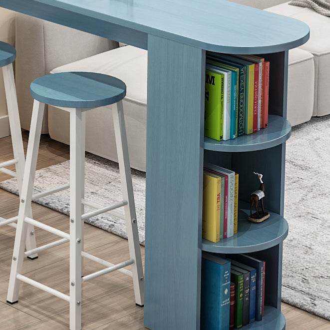 Modern Rectangle Wood Counter Table 3 Pieces Bar Table Set for Living Room Clearhalo 'Bar Furniture' 'furn' 'furn_home_bar_bar_sets' 'Furniture' 'Home Bars & Bar Sets' 'home_bar_bar_sets' 'Kitchen & Dining Furniture' 7262144