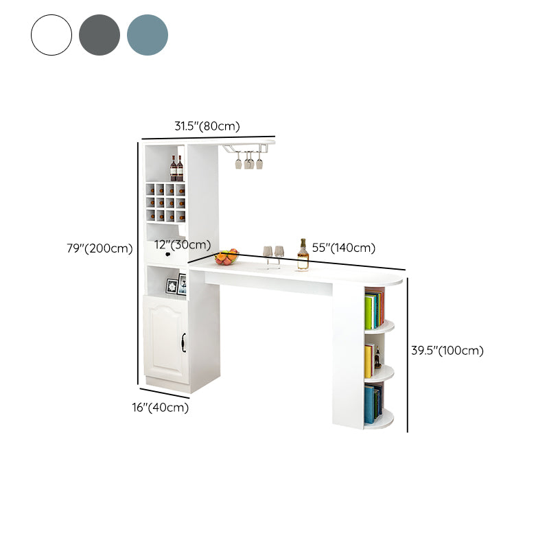Modern Rectangle Wood Counter Table 3 Pieces Bar Table Set for Living Room Clearhalo 'Bar Furniture' 'furn' 'furn_home_bar_bar_sets' 'Furniture' 'Home Bars & Bar Sets' 'home_bar_bar_sets' 'Kitchen & Dining Furniture' 7262148