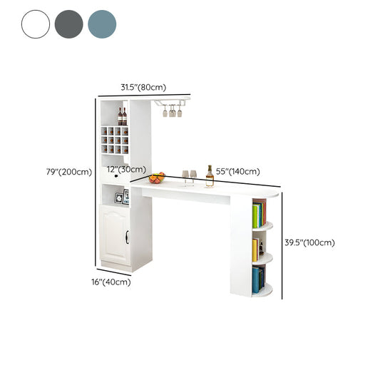 Modern Rectangle Wood Counter Table 3 Pieces Bar Table Set for Living Room Clearhalo 'Bar Furniture' 'furn' 'furn_home_bar_bar_sets' 'Furniture' 'Home Bars & Bar Sets' 'home_bar_bar_sets' 'Kitchen & Dining Furniture' 7262148