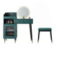 Contemporary Solid Wood Vanity Dressing Table with Mirror and Stool