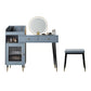 Contemporary Solid Wood Vanity Dressing Table with Mirror and Stool