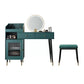 Contemporary Solid Wood Vanity Dressing Table with Mirror and Stool