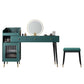 Contemporary Solid Wood Vanity Dressing Table with Mirror and Stool
