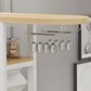 Modern Glass Bar Table Wood Base with Wine Cabinet for Living Room Clearhalo 'Bar Furniture' 'Bar Tables' 'bar_tables' 'furn' 'furn_bar_tables' 'Furniture' 'Kitchen & Dining Furniture' 7263244