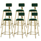 Industrial Armless Dining Stools Round Bar Stools with Metal Base Green 6 Piece Set Clearhalo 'Bar Furniture' 'Bar Stools' 'bar_stools' 'furn' 'furn_bar_stools' 'Furniture' 'Kitchen & Dining Furniture' 7263474