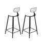 Industrial Armless Dining Stools Round Bar Stools with Metal Base White 2 Piece Set Clearhalo 'Bar Furniture' 'Bar Stools' 'bar_stools' 'furn' 'furn_bar_stools' 'Furniture' 'Kitchen & Dining Furniture' 7263478
