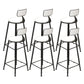 Industrial Armless Dining Stools Round Bar Stools with Metal Base White 6 Piece Set Clearhalo 'Bar Furniture' 'Bar Stools' 'bar_stools' 'furn' 'furn_bar_stools' 'Furniture' 'Kitchen & Dining Furniture' 7263482