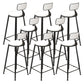 Industrial Armless Dining Stools Round Bar Stools with Metal Base White 8 Piece Set Clearhalo 'Bar Furniture' 'Bar Stools' 'bar_stools' 'furn' 'furn_bar_stools' 'Furniture' 'Kitchen & Dining Furniture' 7263483