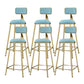 Industrial Armless Dining Stools Round Bar Stools with Metal Base Blue 6 Piece Set Clearhalo 'Bar Furniture' 'Bar Stools' 'bar_stools' 'furn' 'furn_bar_stools' 'Furniture' 'Kitchen & Dining Furniture' 7263493