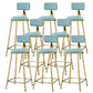 Industrial Armless Dining Stools Round Bar Stools with Metal Base Blue 8 Piece Set Clearhalo 'Bar Furniture' 'Bar Stools' 'bar_stools' 'furn' 'furn_bar_stools' 'Furniture' 'Kitchen & Dining Furniture' 7263494