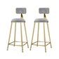 Industrial Armless Dining Stools Round Bar Stools with Metal Base Gray 2 Piece Set Clearhalo 'Bar Furniture' 'Bar Stools' 'bar_stools' 'furn' 'furn_bar_stools' 'Furniture' 'Kitchen & Dining Furniture' 7263495
