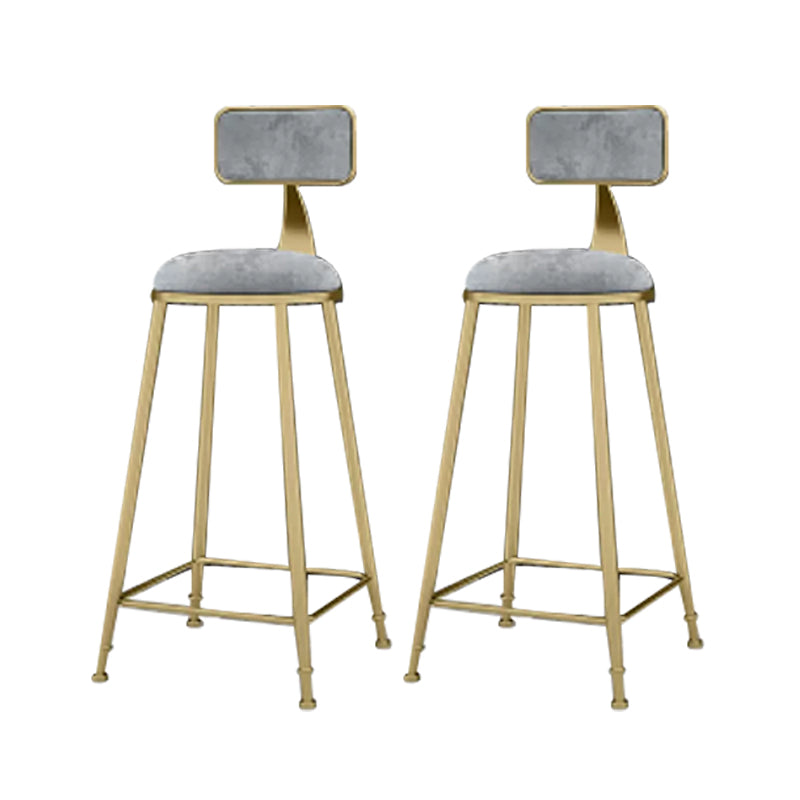 Industrial Armless Dining Stools Round Bar Stools with Metal Base Gray 2 Piece Set Clearhalo 'Bar Furniture' 'Bar Stools' 'bar_stools' 'furn' 'furn_bar_stools' 'Furniture' 'Kitchen & Dining Furniture' 7263495