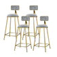 Industrial Armless Dining Stools Round Bar Stools with Metal Base Gray 4 Piece Set Clearhalo 'Bar Furniture' 'Bar Stools' 'bar_stools' 'furn' 'furn_bar_stools' 'Furniture' 'Kitchen & Dining Furniture' 7263496