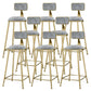 Industrial Armless Dining Stools Round Bar Stools with Metal Base Gray 8 Piece Set Clearhalo 'Bar Furniture' 'Bar Stools' 'bar_stools' 'furn' 'furn_bar_stools' 'Furniture' 'Kitchen & Dining Furniture' 7263498