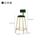 Industrial Armless Dining Stools Round Bar Stools with Metal Base Clearhalo 'Bar Furniture' 'Bar Stools' 'bar_stools' 'furn' 'furn_bar_stools' 'Furniture' 'Kitchen & Dining Furniture' 7263499